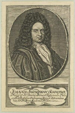 Bildnis des Joannes Friedemann Schneider