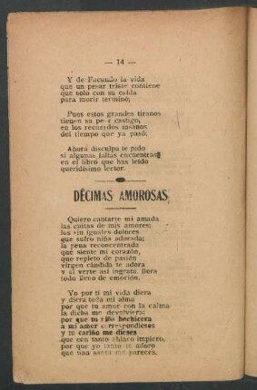 Décimas amorosas