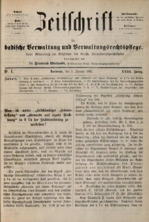 3. Januar-19. December 1891 = No. 1-26