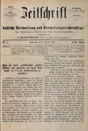 3. Januar-19. December 1891 = No. 1-26