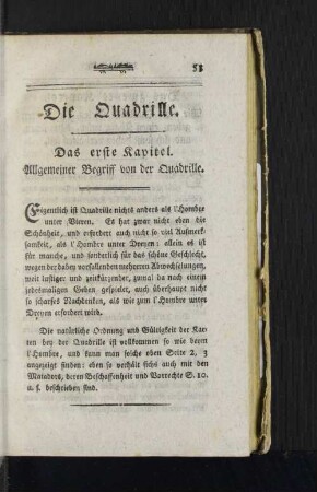 Die Quadrille.