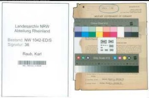 Entnazifizierung Karl Raub , geb. 28.07.1903 (Justizangestellter)