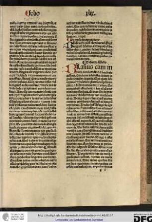 De nominis interpretatione. Blasius dicitur quasi blandus vel Blasius quasi Belasius, a bela quod est habitus...