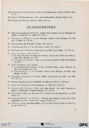 Glasscheiben (Nr. 86-96h)