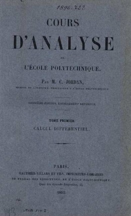 Tome 1: Cours d'analyse de l'école polytechnique. Tome 1