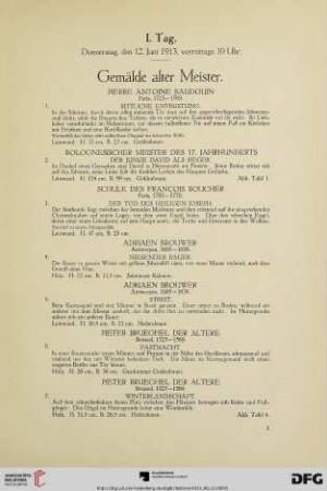 Gemälde alter Meister (Nr. 1-81)
