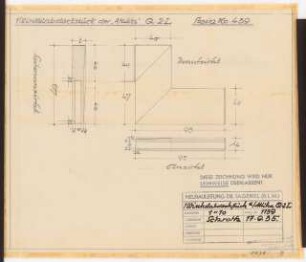 Reichsluftfahrtministerium, Berlin: Hauptgesims Q2L (Werkstein): Details 1:10