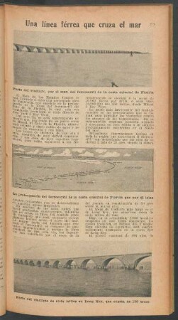 Una línea férrea que cruza el mar
