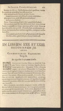 In Librum XXII. Et XXIII. [...]