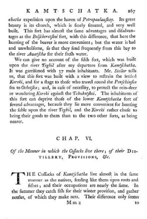 Chap. VI. Of the manner in which the Cossacks live there; of their distillery, provisions, etc.