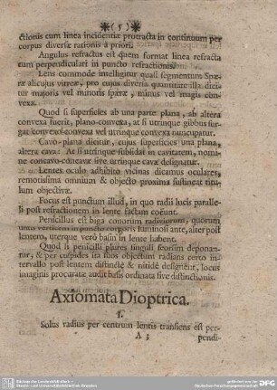 Axiomata Dioptrica.