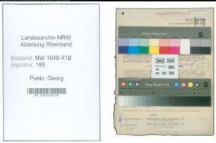 Entnazifizierung Georg Puetz , geb. 06.11.1888 (Feuerwehrmann)