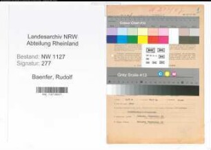 Entnazifizierung Rudolf Baenfer , geb. 20.02.1910 (Justizassistent)