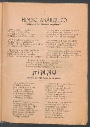 Himno anárquico : (Música del Himno Argentino)
