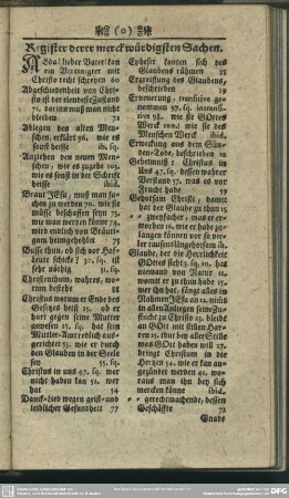 Register derer merckwürdigsten Sachen