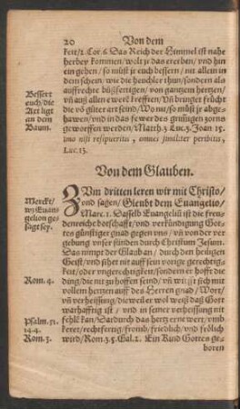 Von dem Glauben.