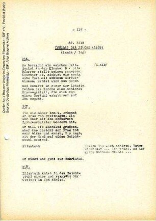 Drehbuch (Auszug)