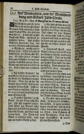 (2.) Auf Weynachten, von der Menschwerdung und Geburt Jesu Christi