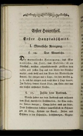 I. Monatliche Reinigung.