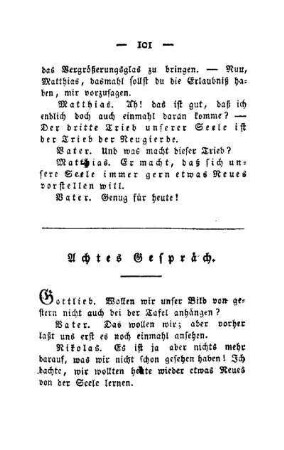 Achtes Gespräch