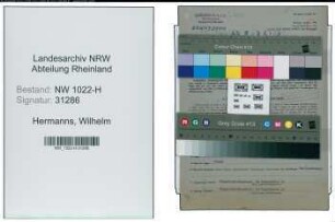 Entnazifizierung Wilhelm Hermanns , geb. 16.10.1900 (Betriebsleiter)
