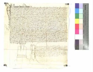 Notariatsinstrument (eines Vidimus einer Bulle Papst Alexanders VI.) über den Unterkirchberger Pleban Georg Hacker