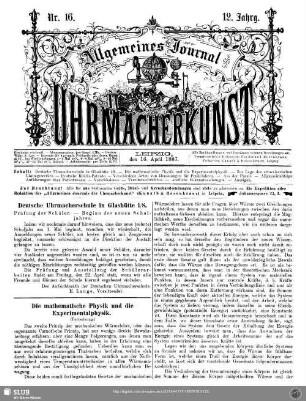Die mathematische Physik und die Experimentalphysik (Fortsetzung)