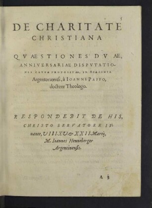 [I.] De charitate christiana
