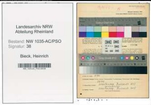 Entnazifizierung Heinrich Bieck , geb. 08.04.1913 (Schlosser)