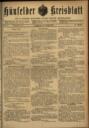 Ausgabe vom Dienstag, den 24. Dezember 1918.