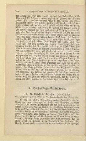 V. Geschichtliche Darstellungen