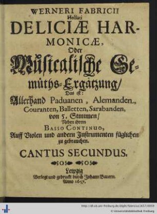 Cantus secundus.