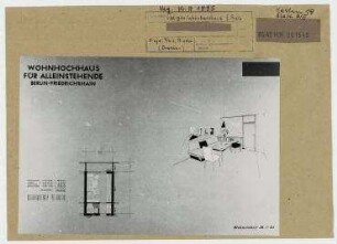 Wohnhochhaus für Alleinstehende. Berlin, Friedrichshain, Singerstraße/Lichtenberger Straße/Kleine Markusstraße