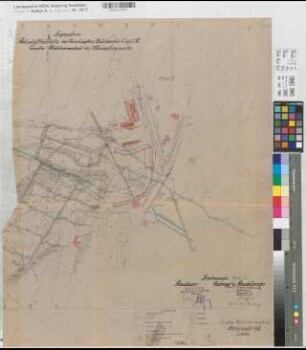 Kleinenbremen (Porta Westfalica) Grube Wohlverwahrt Grundriß 1937 1 : 1000 69 x 57 Pause mit Einzeichnung Dortmund-Hoerder Hüttenverein AG Hochbau Bergämter Nr. 5056