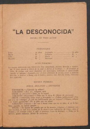 La desconocida : drama en tres actos