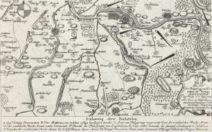 Plan der Belagerung und Einnahme der Vestung Sonnenstein bei Pirna am 05.09.1758
