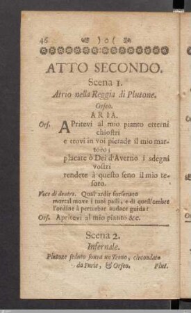 Atto Secondo. / Zweyte Abhandlung.