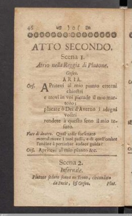 Atto Secondo. / Zweyte Abhandlung.