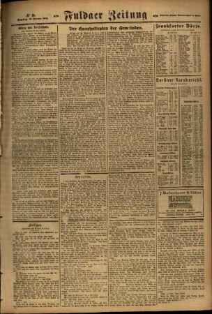 Zweite Ausgabe vom Samstag, den 19. Januar 1924.