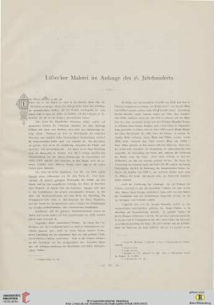 Lübecker Malerei im Anfange des 16. Jahrhunderts