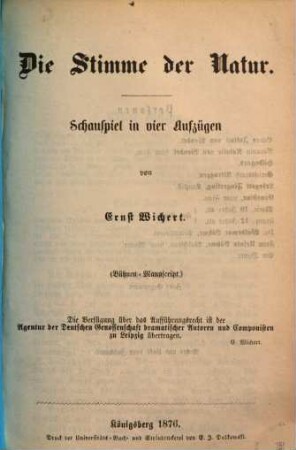 Die Stimme der Natur