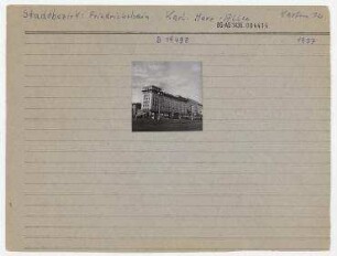 Bauabschnitt C-Nord. Berlin, Friedrichshain, Karl-Marx-Allee (vor 1961 Stalinallee)
