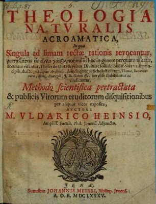 Theologia naturalis acromatica