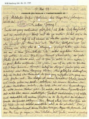 Brief an Franz Oppenheimer