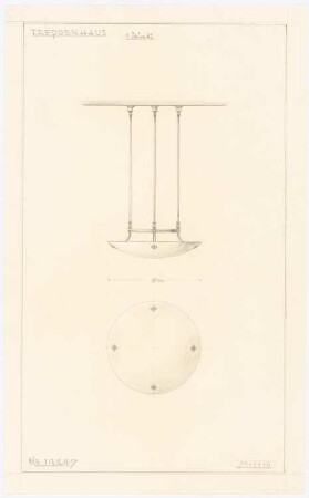 Villa von der Heydt, Berlin-Tiergarten Umbau: Lampe im Treppenhaus 1:10