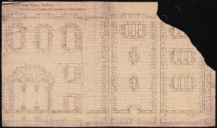 Königliches Residenzschloss Posen, Posen: Versetzplan Treppenhaus und Rücklage links vom Hauptturm Westseite 1:20