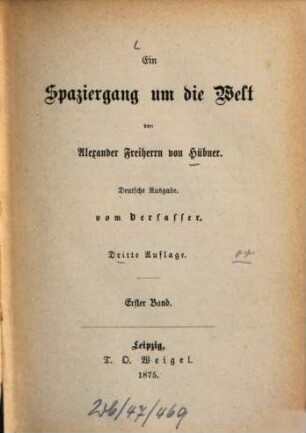 Ein Spaziergang um die Welt : [Amerika, Japan, China], 1