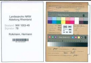 Entnazifizierung Hermann Rolkmann , geb. 28.10.1895 (Polizeibeamter)