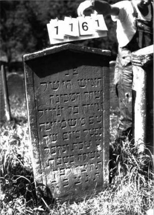 Grabstein 1161 (Index: 100098647) Maße HxBxT: 109x51x11 cm: Grabstein 1161