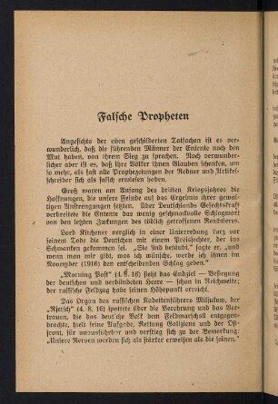 50-54, Falsche Propheten